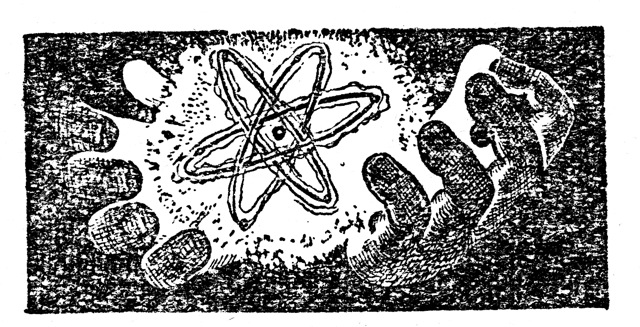 Science Fiction Quarterly, #1 vol 2 Nov 1952, Moskowitz, atom graphic unsharp